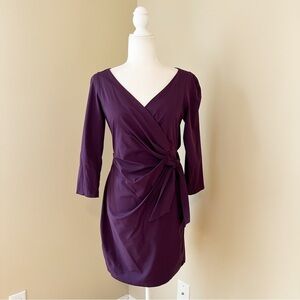 Diane Von Furstenberg Oletta Faux Wrap Purple Dress - size 6